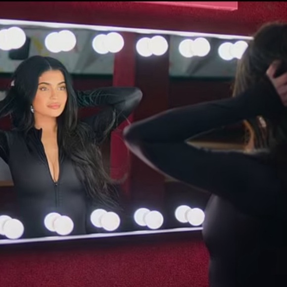 Auth Skims shine stretch black zip up mock neck cat suit NEW Large L - Picture 4 of 4